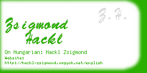 zsigmond hackl business card